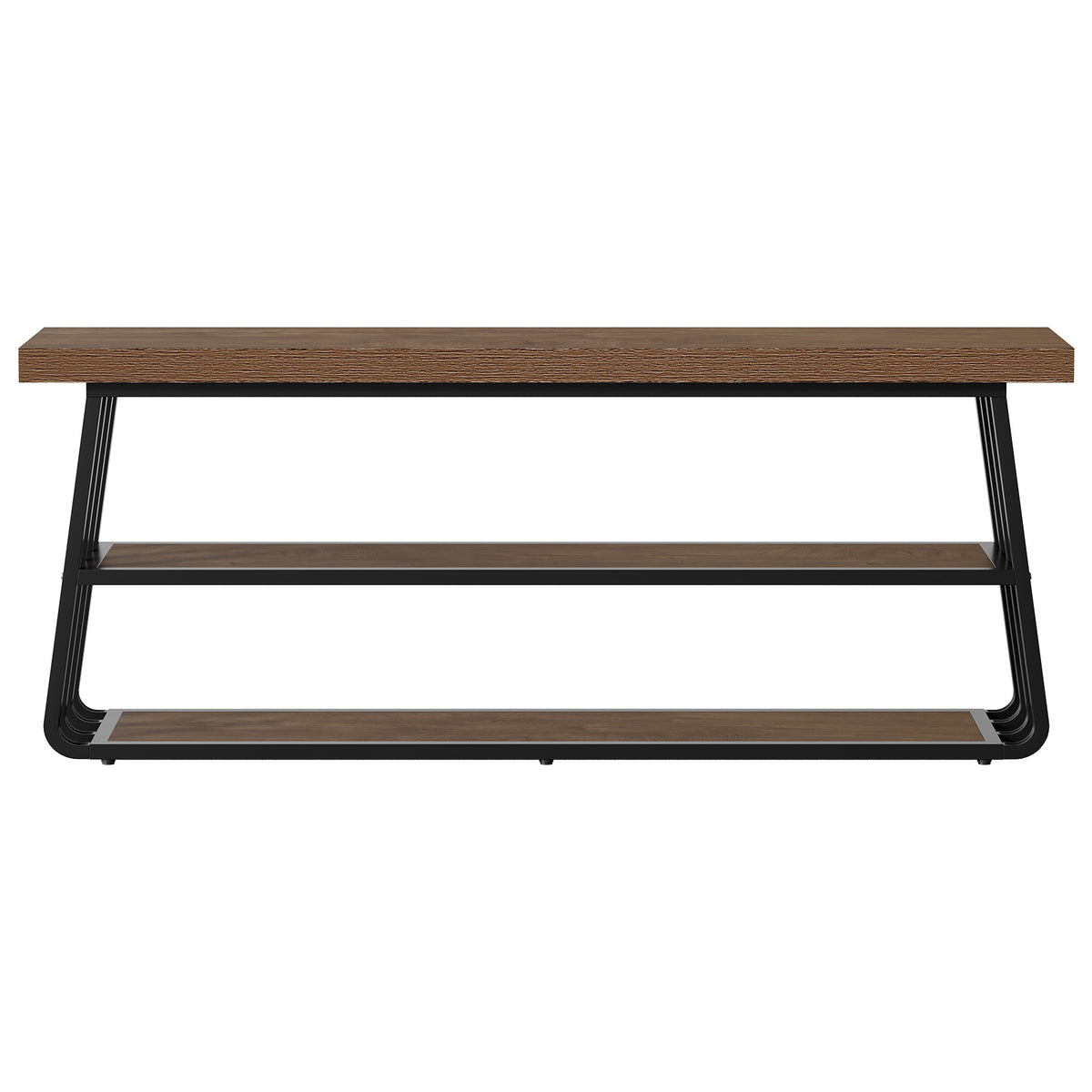 160 cm tv-meubel met 3-laags open opbergrek en metalen frame, industriële tv-kast voor woonkamer en entertainmentruimte