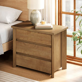 Wood Nightstand, Farmhouse Bedside Table with 3 Storage Drawers Tribesigns 3